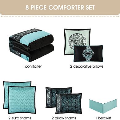 Nanshing Arabesque Damask Comforter Set