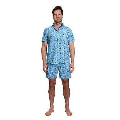 Men's 2-pc. 4-Way Stretch Swim Trunks & Short Sleeve Shirt Set