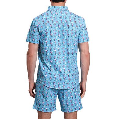Men's 2-pc. 4-Way Stretch Swim Trunks & Short Sleeve Shirt Set