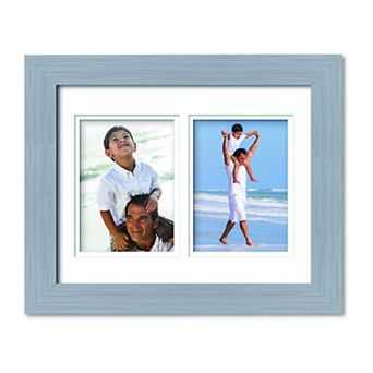 COURTSIDE MARKET Classic Hues Collection Grey 5x7 2 Photo Opening Grey Wall Frame