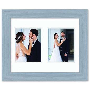 COURTSIDE MARKET Classic Hues Collection Grey 16x20 2 Photo Opening Wall Frame