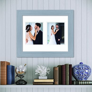 COURTSIDE MARKET Classic Hues Collection Grey 16x20 2 Photo Opening Wall Frame