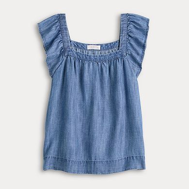 Women's LC Lauren Conrad Ruffle Front Pintuck Tank Top
