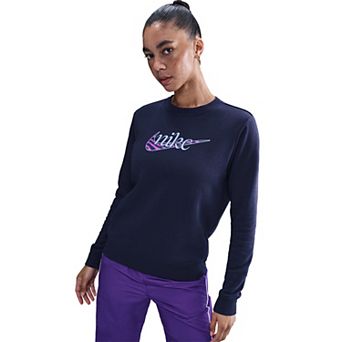 Women's Nike Club Crew Stripe Pullover