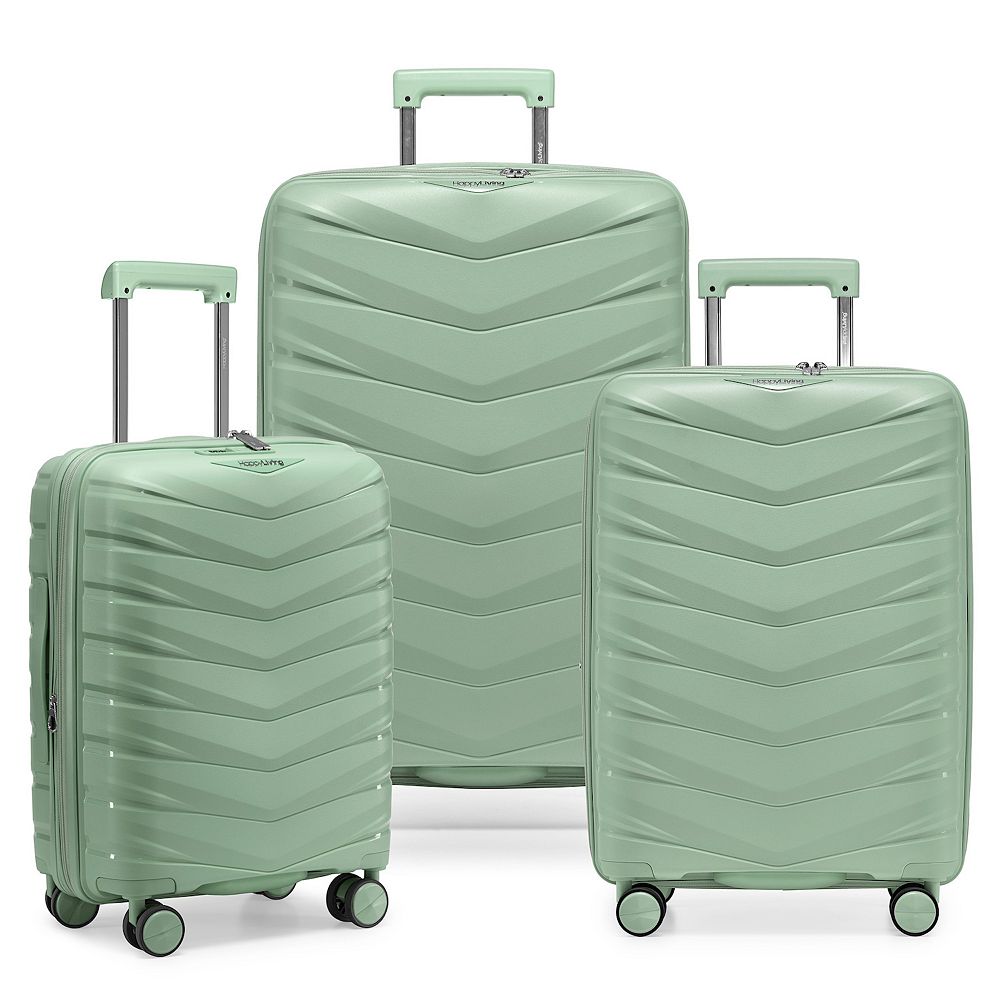 Happy Living Mindoro 3-Piece Hardside Spinner Luggage Set