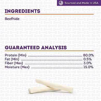 Treatly Large Natural Beefhide Rolls 2 Pack