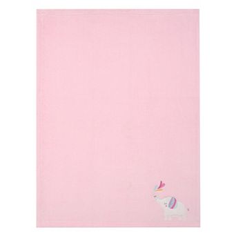 Bedtime Originals Elephant Dreams Appliqued Soft Fleece Baby Blanket