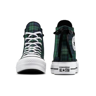Converse Lift Hi Women's Platform Plaid Sneakers