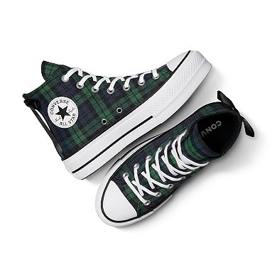 Converse Lift Hi Women's Platform Plaid Sneakers