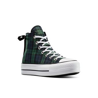 Converse Lift Hi Women's Platform Plaid Sneakers