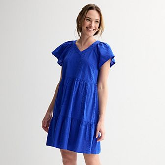 Women's Sonoma Goods For Life® V-Neck Tiered Dress