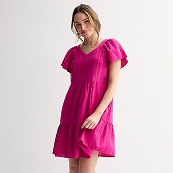 Women's Sonoma Goods For Life® V-Neck Tiered Dress