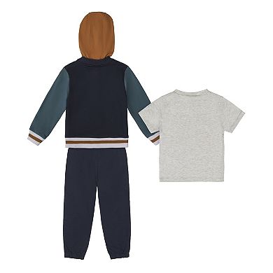 Toddler Boy Little Lad 3-pc. Knit Jacket, Tee & Jogger Set