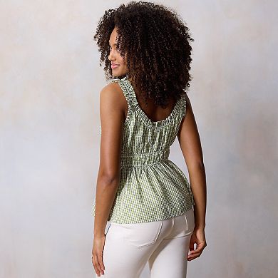 Women's LC Lauren Conrad Shirred Babydoll Tank Top