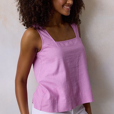 Women’s LC Lauren Conrad Square Neck Button Back Tank Top