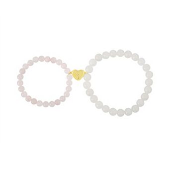 Paige Harper Mommy & Me 2 pc Quartz Bead Stretch Bracelet Set