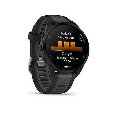 Men's Garmin Forerunner 165 Black/Slate Gray Running Smartwatch