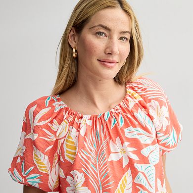 Women's Sonoma Goods For Life® Silk-Like Femme Peasant Top
