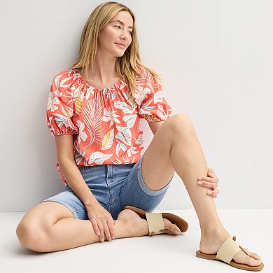 Women's Sonoma Goods For Life® Silk-Like Femme Peasant Top
