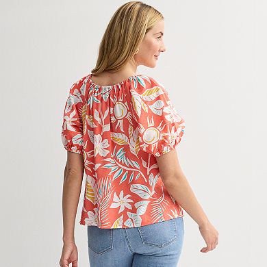 Women's Sonoma Goods For Life® Silk-Like Femme Peasant Top