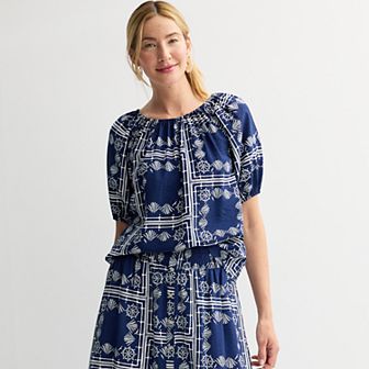 Women's Sonoma Goods For Life® Silk-Like Femme Peasant Top