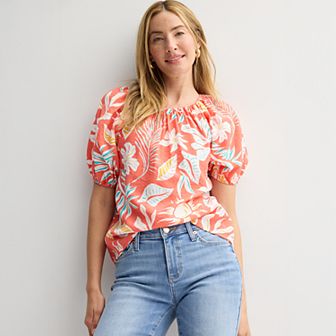 Women's Sonoma Goods For Life® Silk-Like Femme Peasant Top
