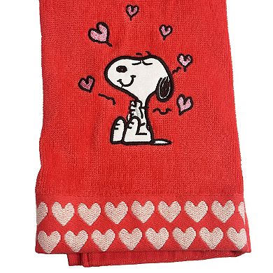 Peanuts Snoopy Hearts Hand Towel