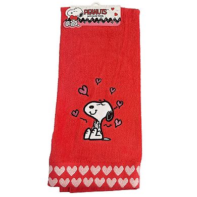 Peanuts Snoopy Hearts Hand Towel
