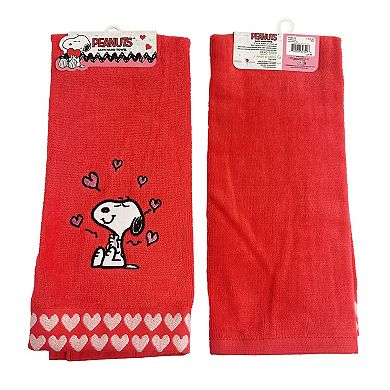 Peanuts Snoopy Hearts Hand Towel