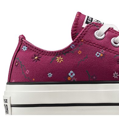 Converse Lift Ox Platform Women's Floral Casual Sneakers