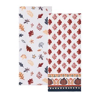 Celebrate Together™ Fall Leaves 2 pk Kitchen Towel Set