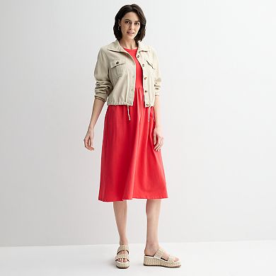 Women's Sonoma Goods For Life® Mixed Media Knit Dress