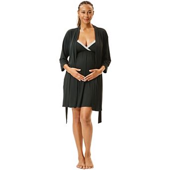 Maternity Motherhood® 3 pc Wrap-Front Chemise, Robe & Swaddle Set