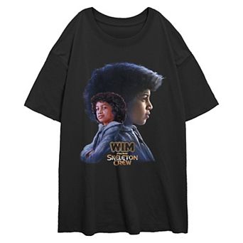 Juniors' Star Wars Skeleton Crew Wim Poster Oversized Graphic Tee