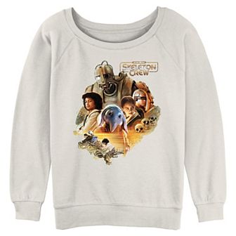 Juniors' Star Wars Skeleton Crew Character Poster Graphic Pullover