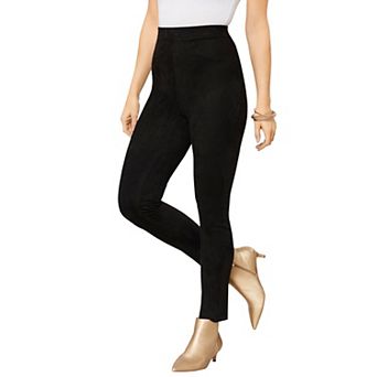 Roaman's Women's Plus Size Faux Suede Legging