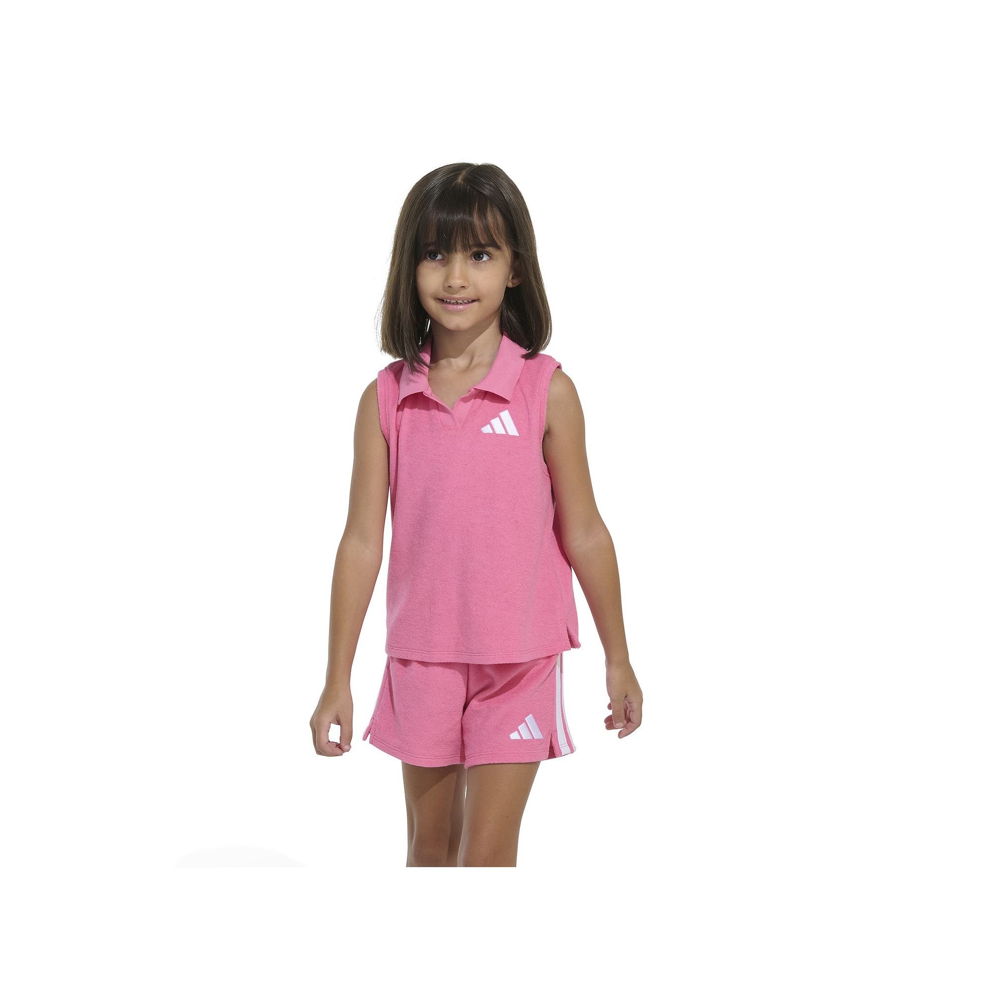 Toddler Girl adidas 2-pc. Terry Sleeveless Top & Shorts Set, Toddler Girls