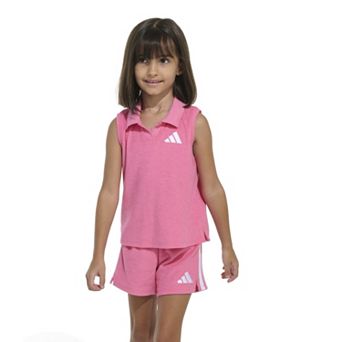 Toddler Girl adidas 2 pc Terry Sleeveless Top & Shorts Set