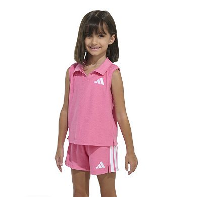 Toddler Girl adidas 2-pc. Terry Sleeveless Top & Shorts Set