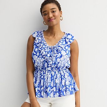 Women's Farmers Market Ruffle Peplum Top