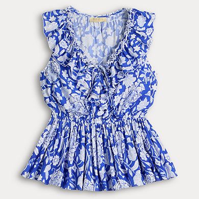 Women's Farmers Market Ruffle Peplum Top