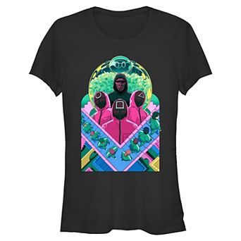 Juniors' Squid Game Watching The Players Fitted Graphic Tee