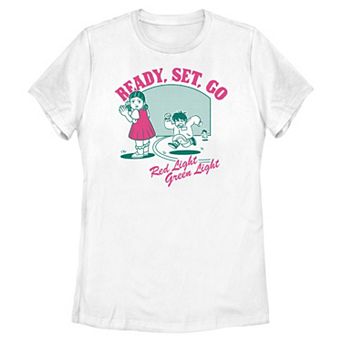 Juniors' Squid Game Ready, Set, Go Red Light Green Light Graphic Tee