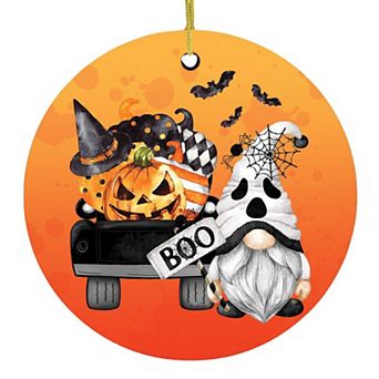Boo! Halloween Ghost Gnome Ornament