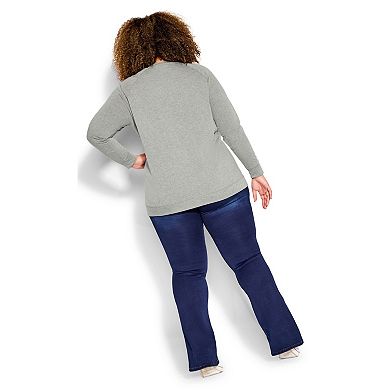 Avenue Women's Plus Size Sequin Tree Top