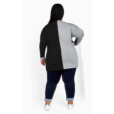 Avenue Women's Plus Size Splice It Sweater