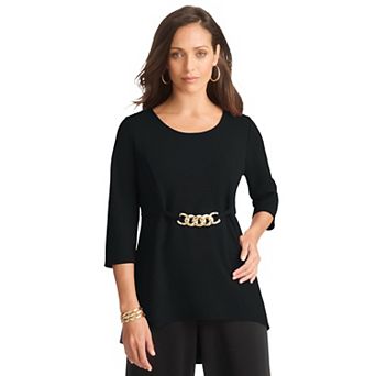 Jessica London Women's Plus Size High Low Buckle Tunic