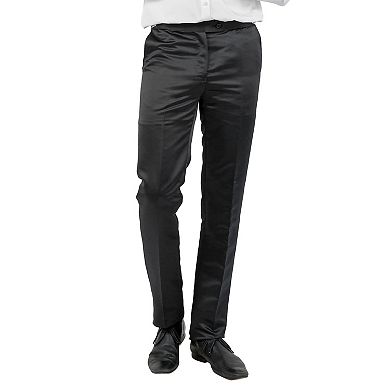 Men's Skinny-Fit Shiny Tuxedo Pants