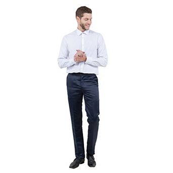 Men's Skinny-Fit Shiny Tuxedo Pants