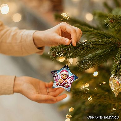 Sweet Gingerbread Wonderland Pink Themed Ornament, Heartwarming Christmas Gift